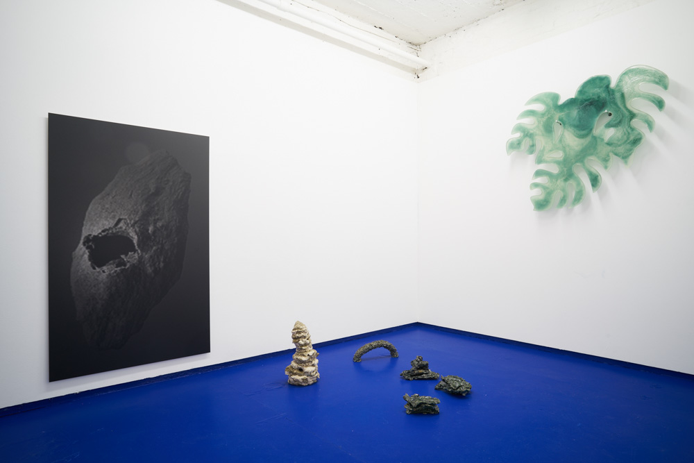 Tropical Hangover, Installation view with works by Salvatore Arancio and Zuzanna Czebatul. Tenderpixel.